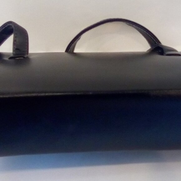 Vintage 1960s Calego Hand Bag Black Faux Leather Made in Canada - Picture 6 of 6